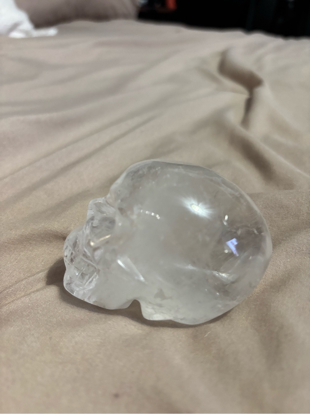 Clear Quartz Crystal Skull Carving Spiritual Déco - Picture 4 of 6